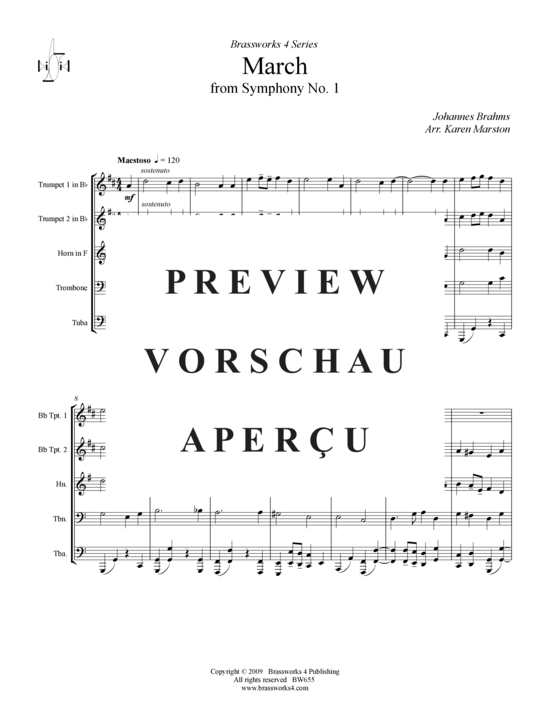 gallery: Marsch aus Symphonie Nr. 1 , , (Blechbläserquintett)