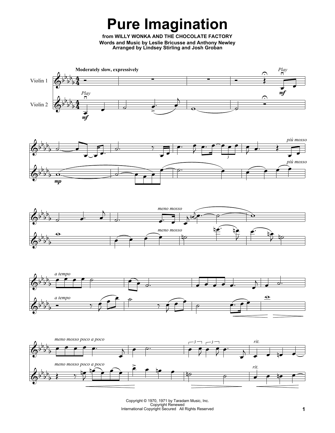 Product gallery: Page 1 of 1 Pure Imagination, Lindsey Stirling