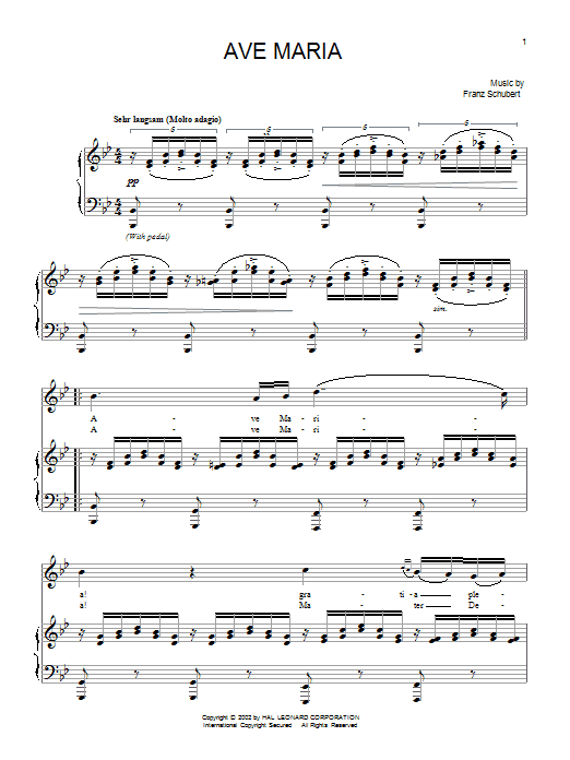 Product gallery: Page 1 of 1 Ave Maria, Franz Schubert