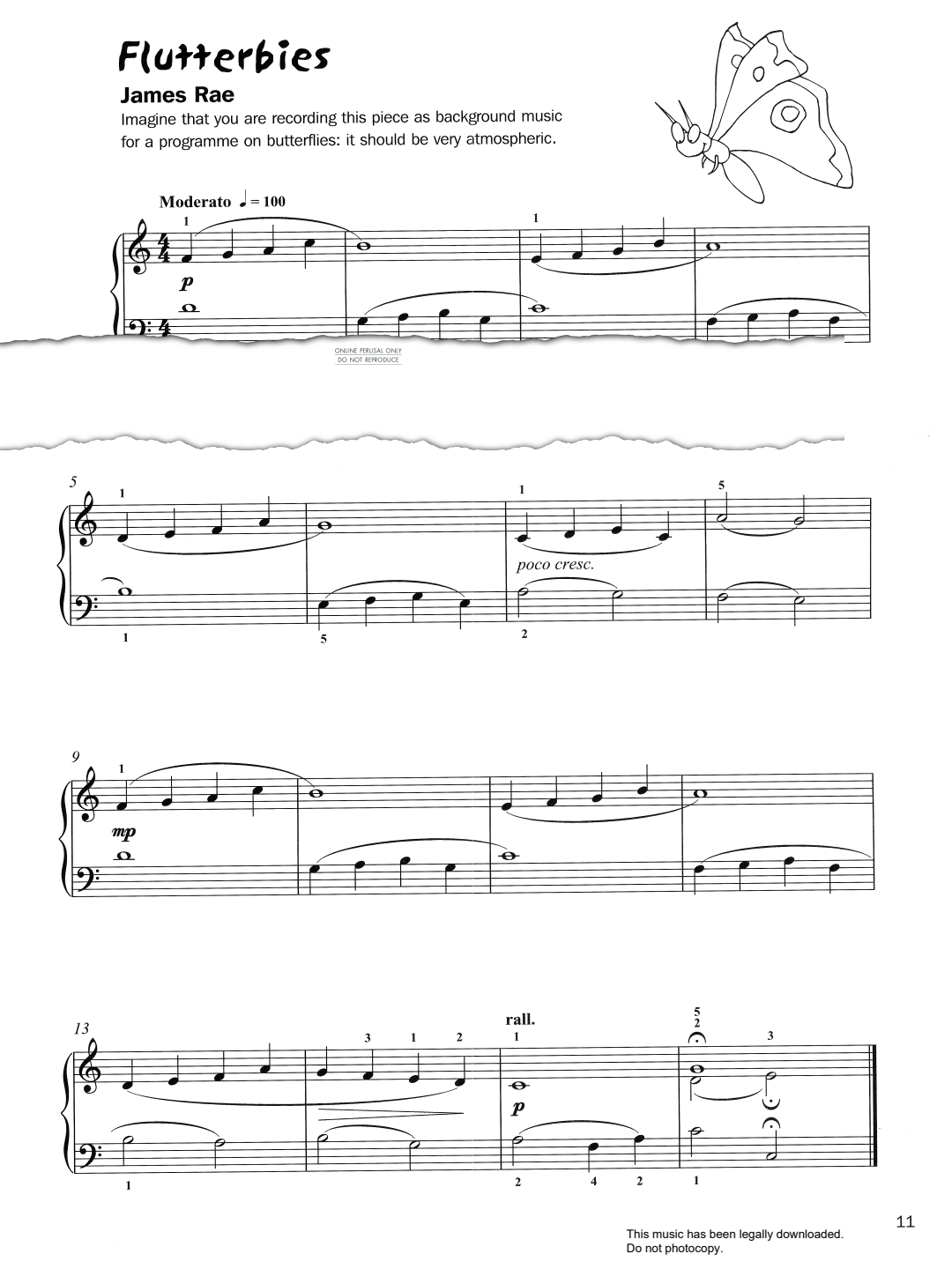Produktgalerie: Seite 1 von 1 Flutterbies, James Rae, Klavier