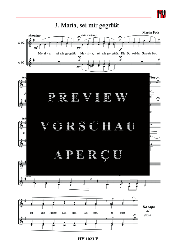 gallery: 3 Marianische Chorlieder, , (Frauenchor SSA)