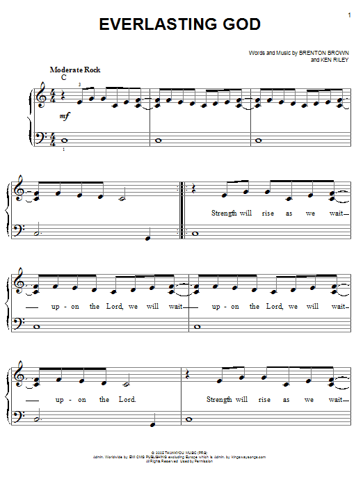 Produktgalerie: Seite 1 von 1 Everlasting God, Chris Tomlin, Klavier