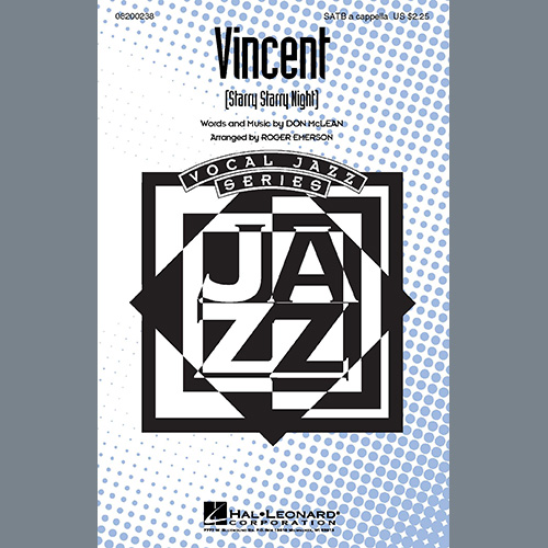 cover: Vincent (Starry Starry Night) (arr. Roger Emerson), Don McLean