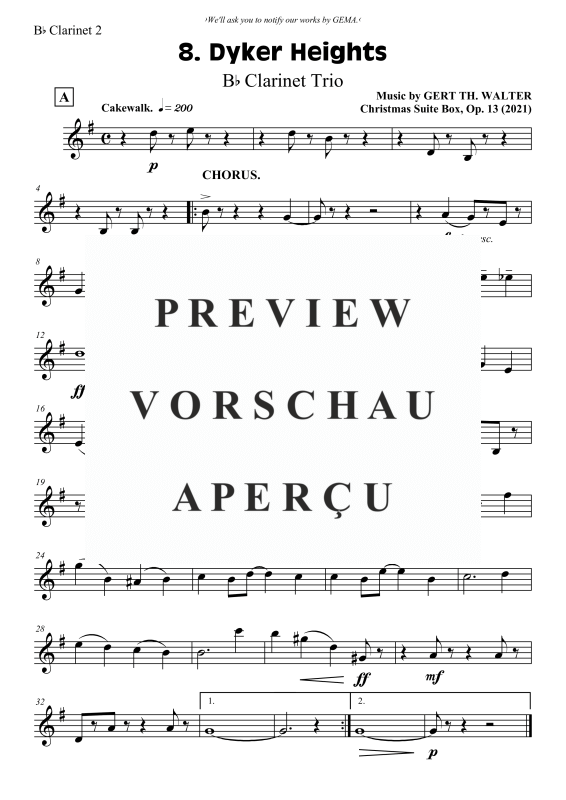 Produktgalerie: Seite 5 von 6 Dyker Heights, , (Klarinetten Trio)