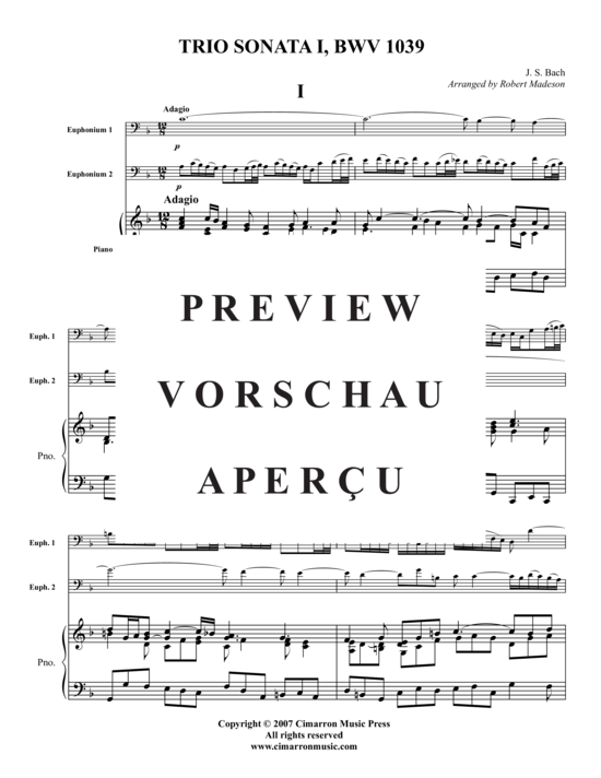 Product gallery: Page 2 of 21 Adagio u. Allegro aus der Trio Sonata  , , (2x Bariton/Posaune)