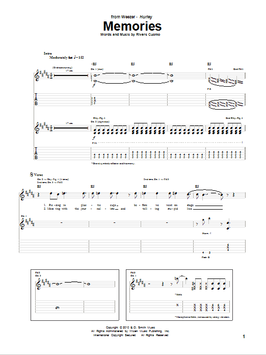 Produktgalerie: Seite 1 von 1 Memories, Weezer, Gitarre