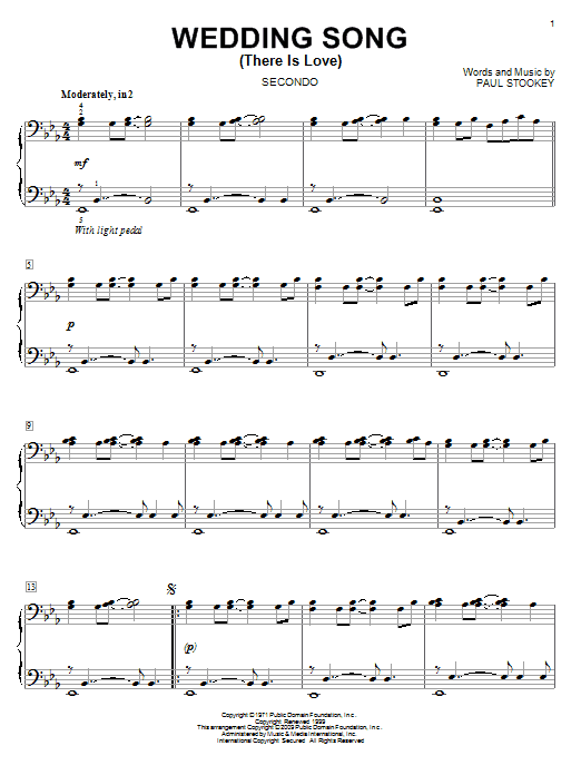 Produktbild zu: Wedding Song (There Is Love)