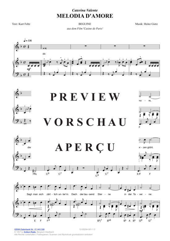 Produktgalerie: Seite 3 von 3 Melodia d'amore , Valente, Caterina, Klavier und Gesang
