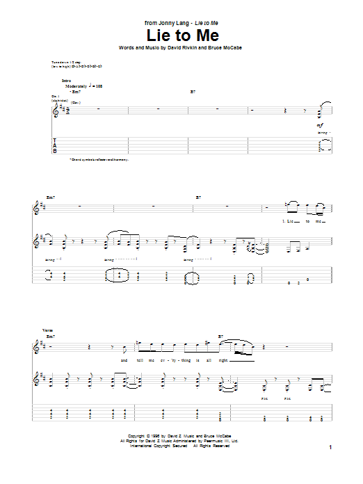 Product gallery: Page 1 of 1 Lie To Me, Jonny Lang