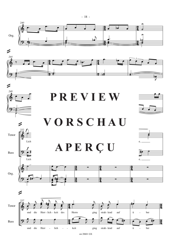 gallery: Wie schön leuchtet der Morgenstern, Partitur , , (Gemischter Chor, Sopran, Posaune, Streicher + Orgel)