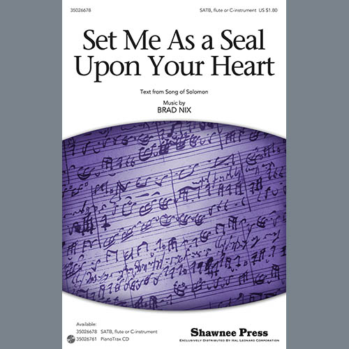 cover: Set Me As A Seal, Brad Nix, Chor