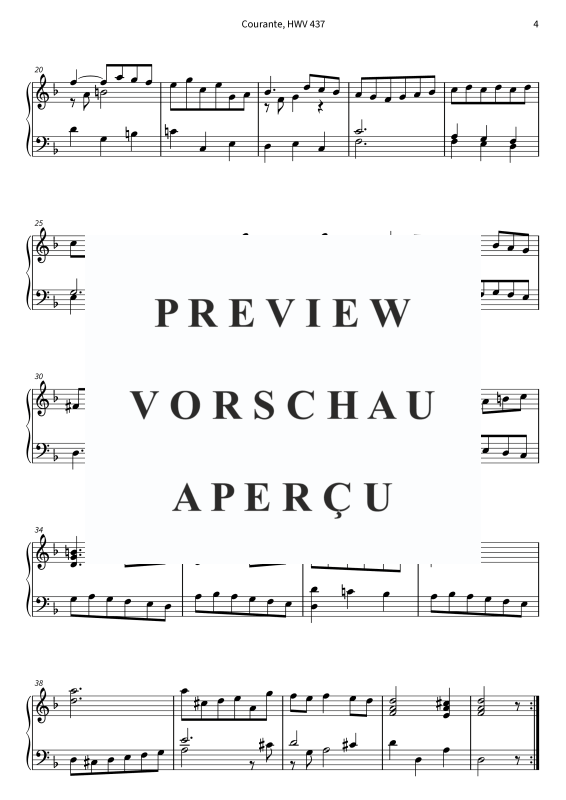 Produktgalerie: Seite 6 von 6 Courante - Suite Nr. 4 d-Moll HWV 437, , Klavier Solo