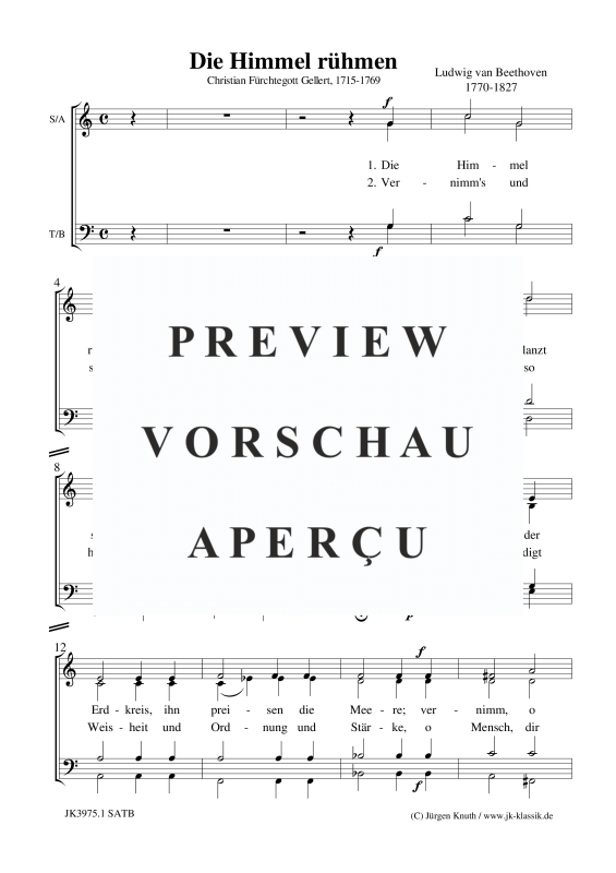 gallery: Die Himmel rühmen, , (Gemischter Chor und Orgel)