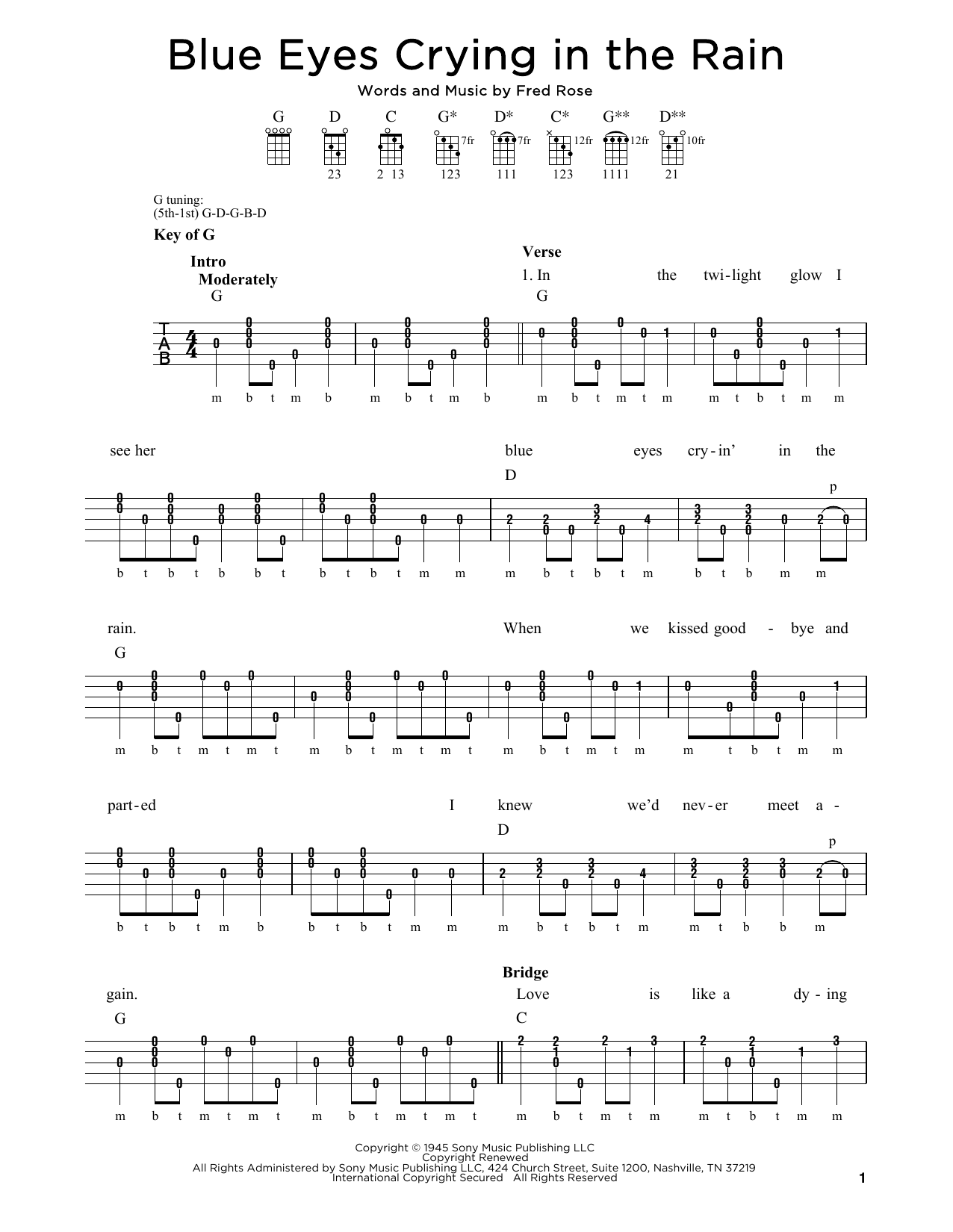 Produktgalerie: Seite 1 von 1 Blue Eyes Crying In The Rain, Willie Nelson, Banjo
