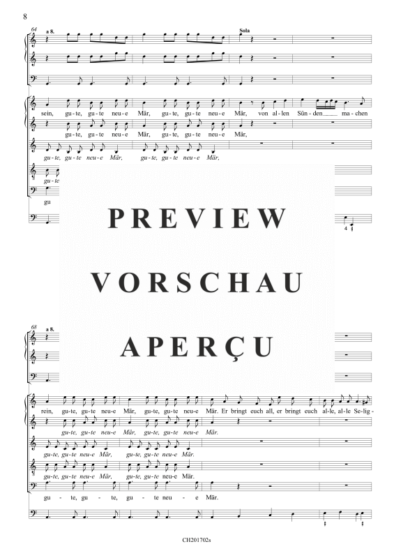Produktgalerie: Seite 9 von 11 Vom Himmel hoch (Partitur), , Gemischtes Ensemble CCATB, 2 Violinen, Violon und BC