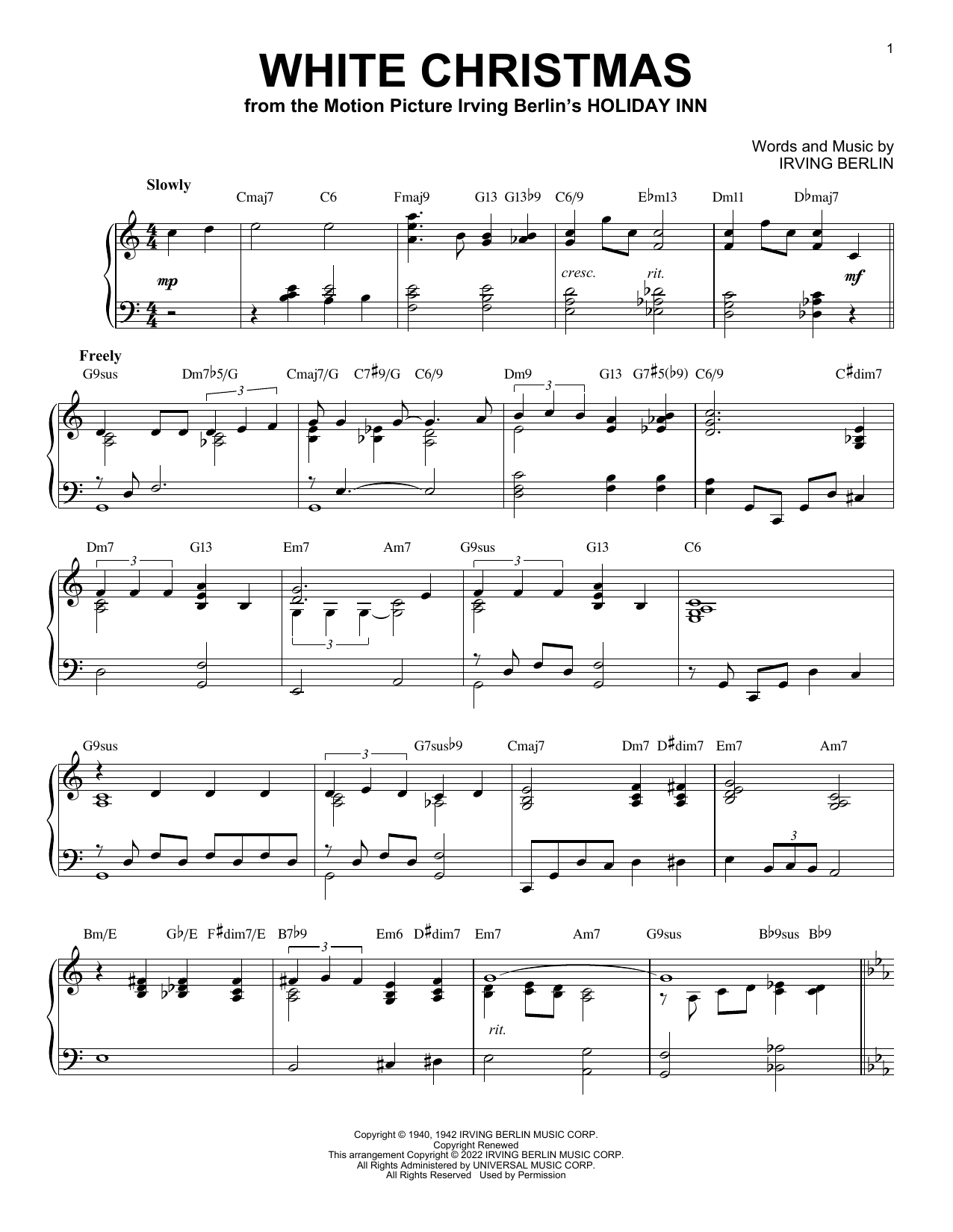 Produktbild zu: White Christmas [Jazz version] (arr. Brent Edstrom)