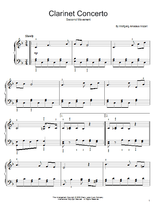 Product picture to: Clarinet Concerto (Second Movement)