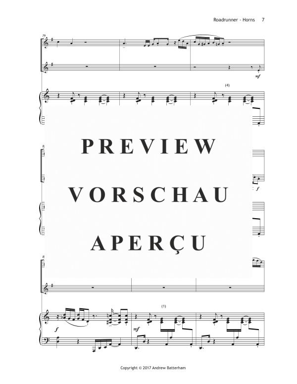 Produktgalerie: Seite 11 von 11 Roadrunner, , (Trio 2x Horn in F und Klavier)