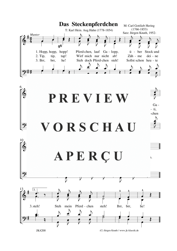 gallery: Das Steckenpferdchen, , Gemischter Chor