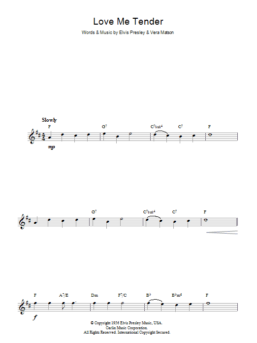 Produktgalerie: Seite 1 von 1 Love Me Tender, Elvis Presley, Melodieinstrument