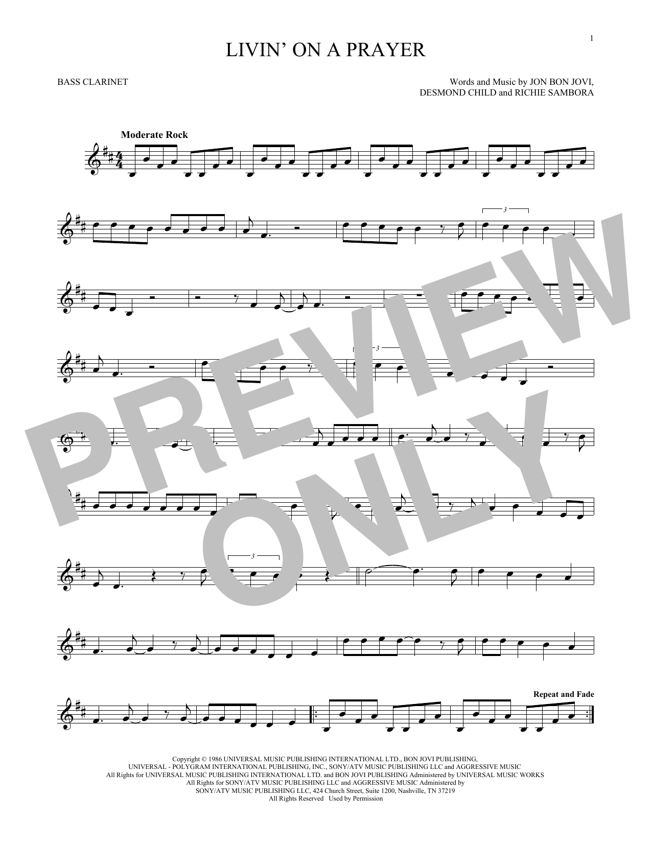 Product gallery: Page 1 of 1 Livin' On A Prayer, Bon Jovi