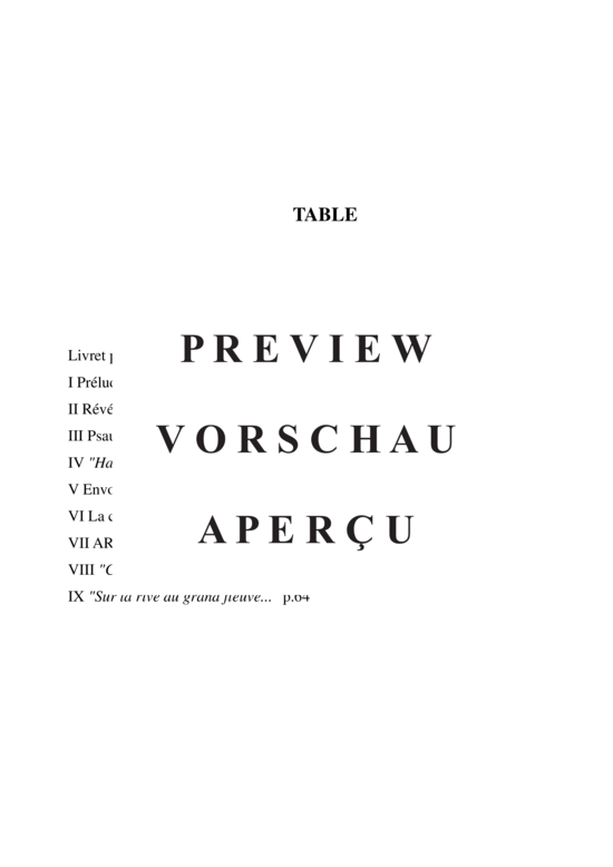 Product gallery: Page 3 of 21 Chants de la Présence , , (Mixed ensemble for soprano, clarinet in Bb + string quartet, piano)