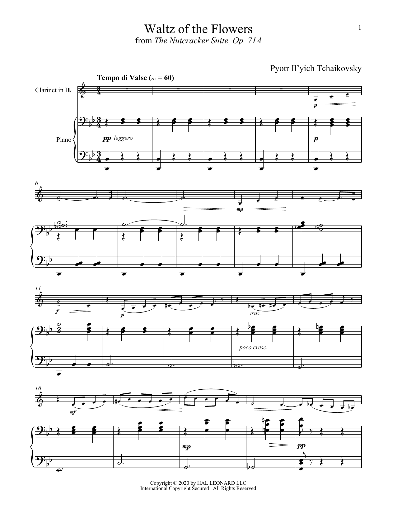 Produktbild zu: Waltz Of The Flowers, Op. 71a (from The Nutcracker)
