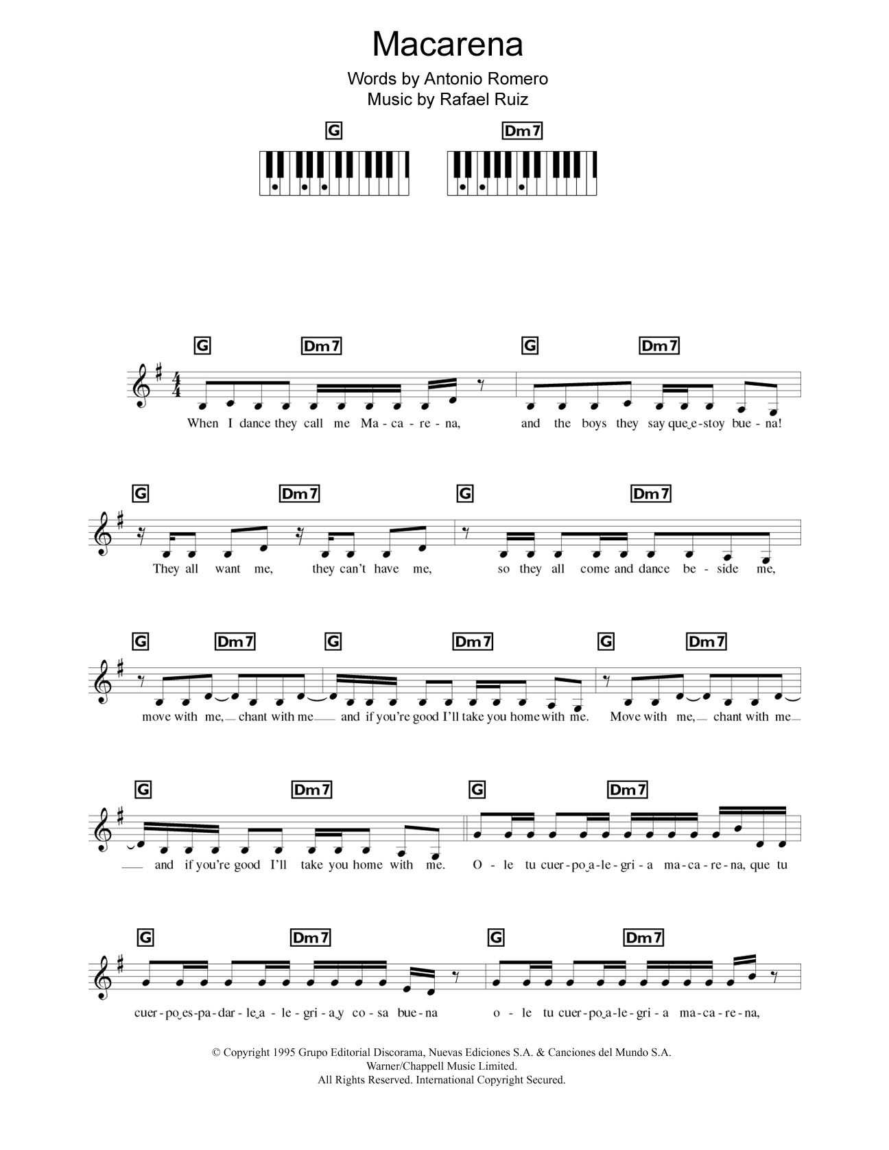 Produktgalerie: Seite 1 von 1 Macarena, Los Del Rio, Klavier