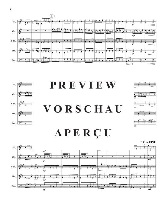 Produktgalerie: Seite 9 von 21 Concerto en Sol – 3 Sätze , , (Holzbläser-Quintett)