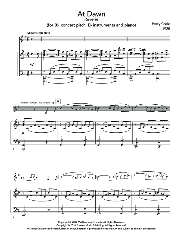 Produktgalerie: Seite 1 von 11 Preserving Code, The Complete Solo Repertoire of Percy Code, , (Melodie und Klavier)