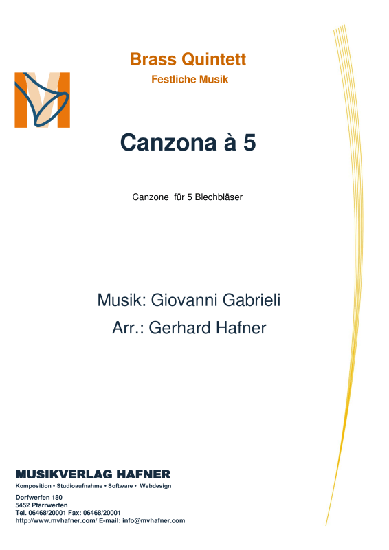 Produktbild zu: Canzona à 5Giovanni Gabrieli