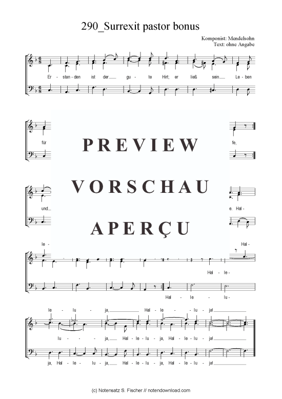 Product picture to: Surrexit pastor bonus Felix Mendelssohn Bartholdy