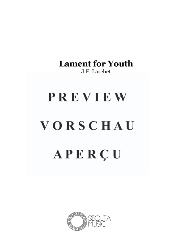 Produktgalerie: Seite 4 von 11 Lament for Youth, , Zwei irische Melodien für Orchester
