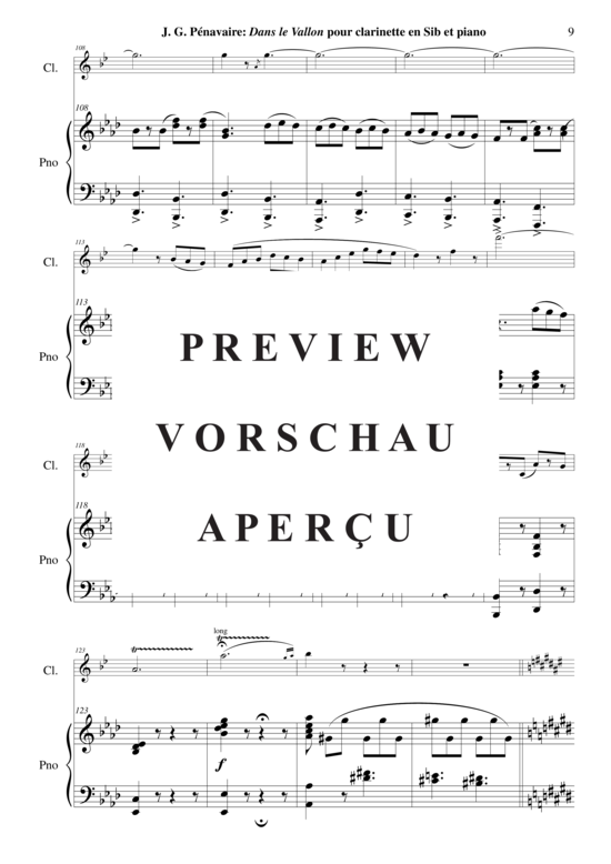 Product gallery: Page 10 of 19 Dans Le Vallon , , (clarinet in Bb + piano)