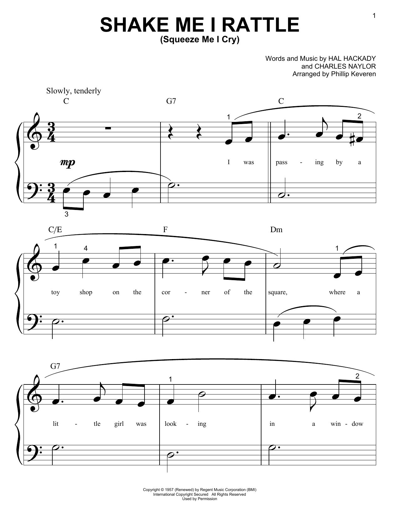 Product gallery: Page 1 of 1 Shake Me I Rattle (Squeeze Me I Cry) (arr. Phillip Keveren), Marion Worth