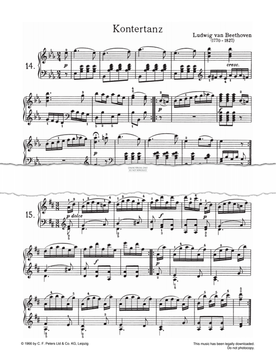 Produktgalerie: Seite 1 von 1 Walzer, Ludwig van Beethoven, Klavier