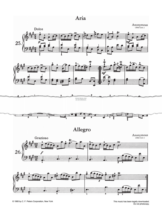 Produktgalerie: Seite 1 von 1 Allegro, Anonymous, Klavier