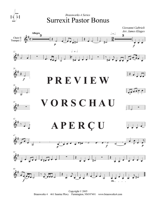 Product gallery: Page 12 of 15 Surrexit Pastor Bonus , , (Trumpet Ensemble)