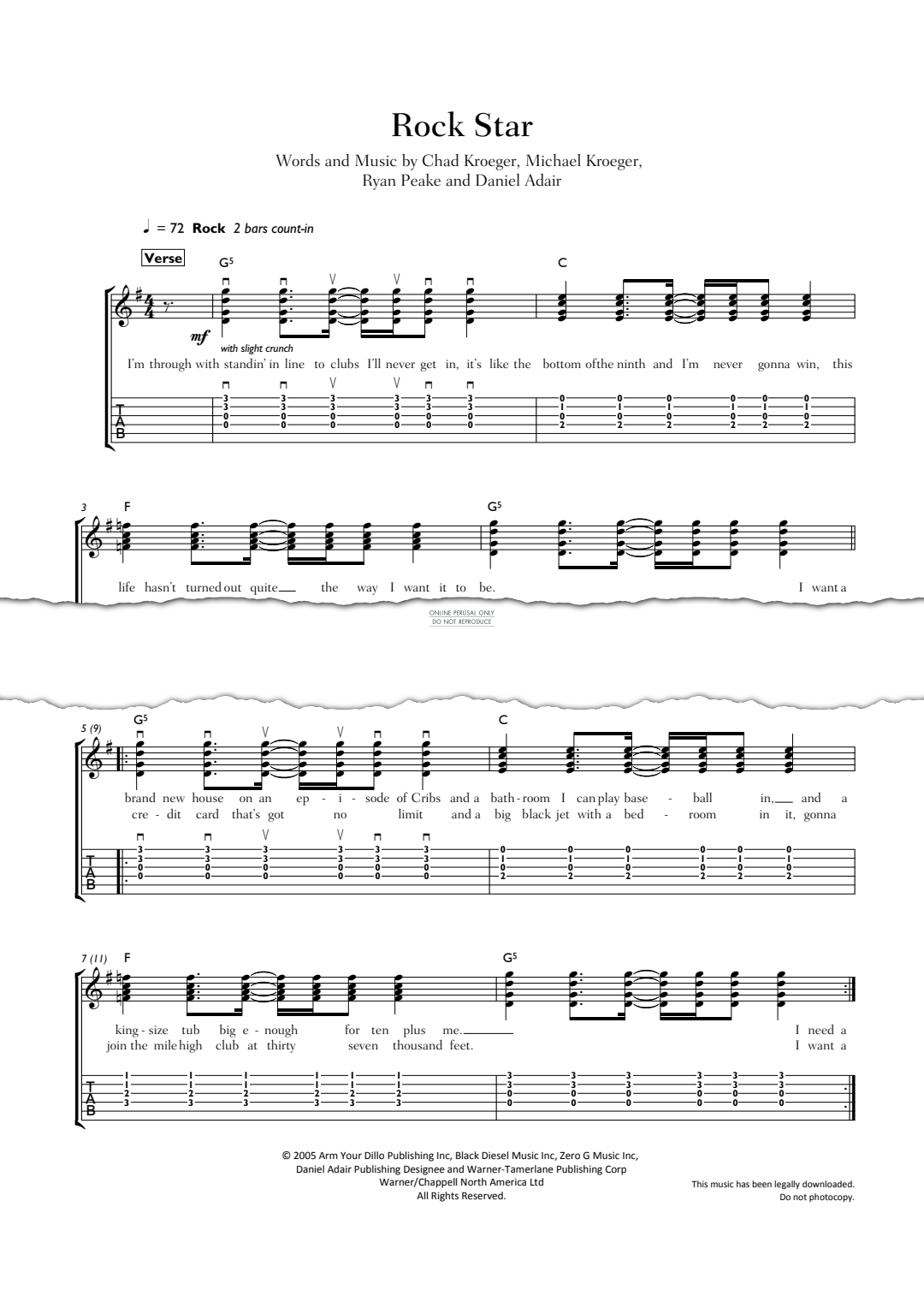 Product gallery: Page 1 of 1 Rock Star, Nickelback