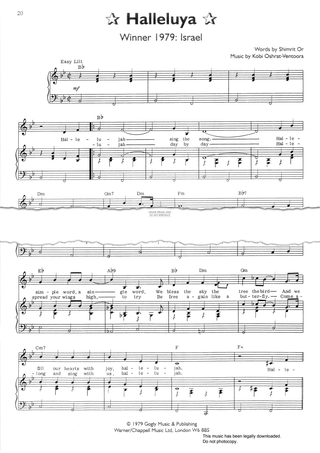 Produktgalerie: Seite 1 von 1 Halleluya, Milk & Honey, Gesang, Gitarre, Klavier