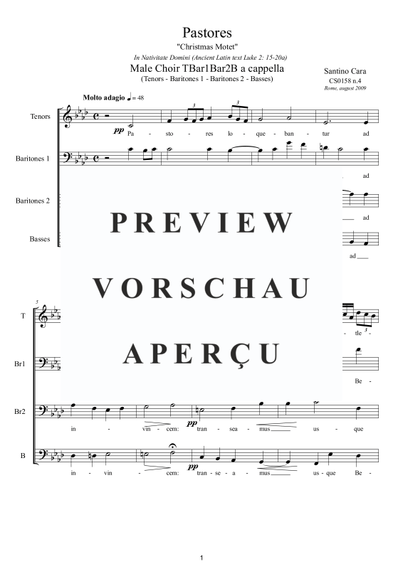 Produktgalerie: Seite 2 von 9 Pastores - Christmas Motet, , Männerchor