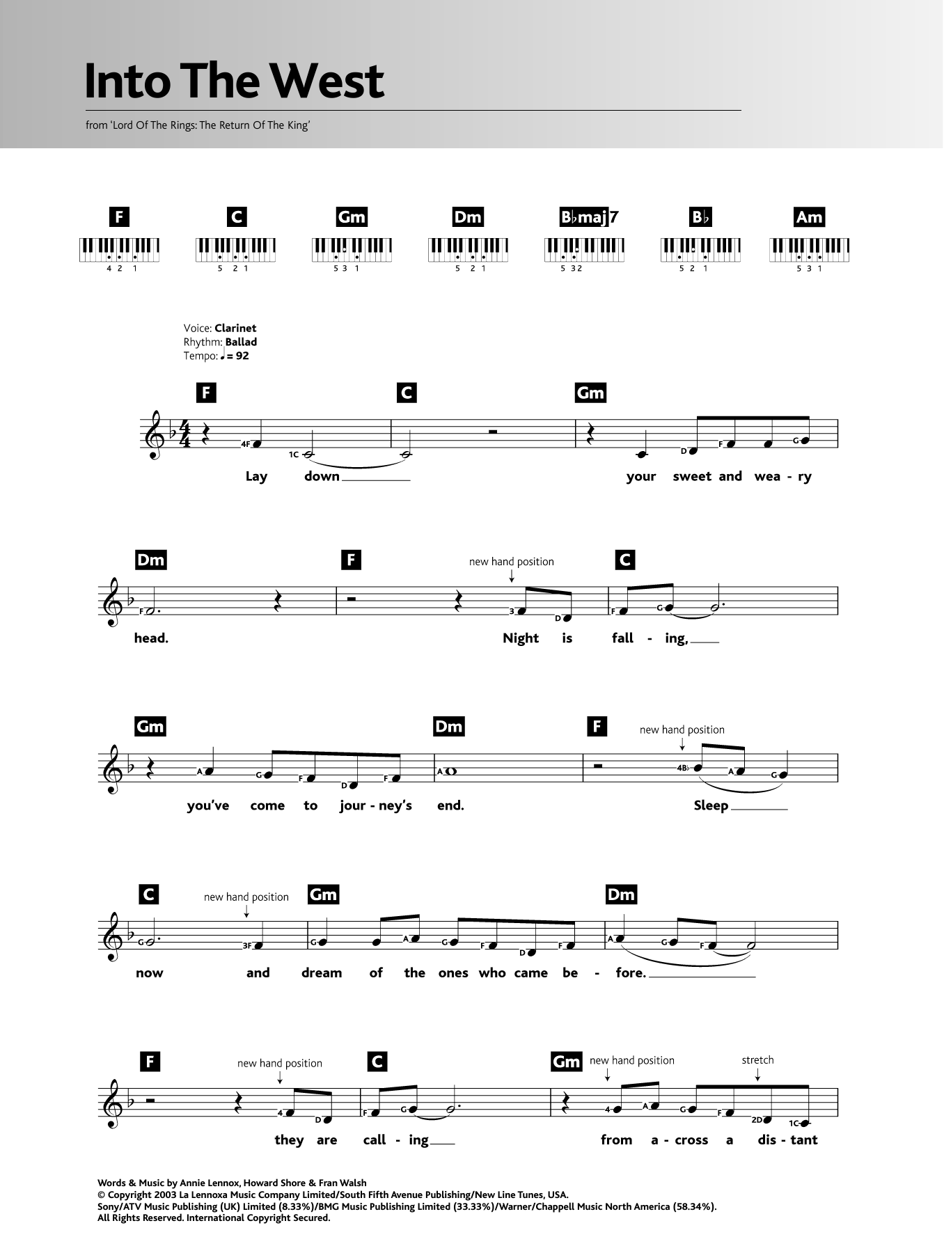 Produktbild zu:  Into The West (from The Lord Of The Rings: The Return Of The King) - Annie Lennox