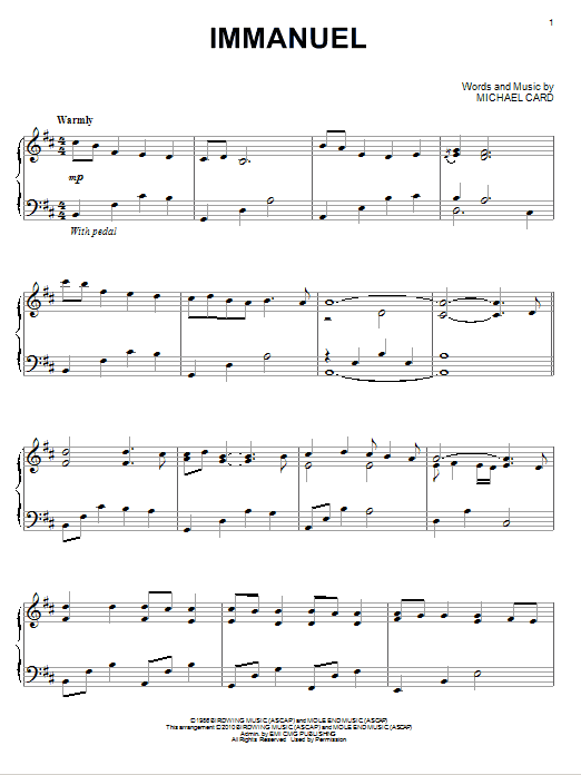 Product gallery: Page 1 of 1 Immanuel, Michael Card