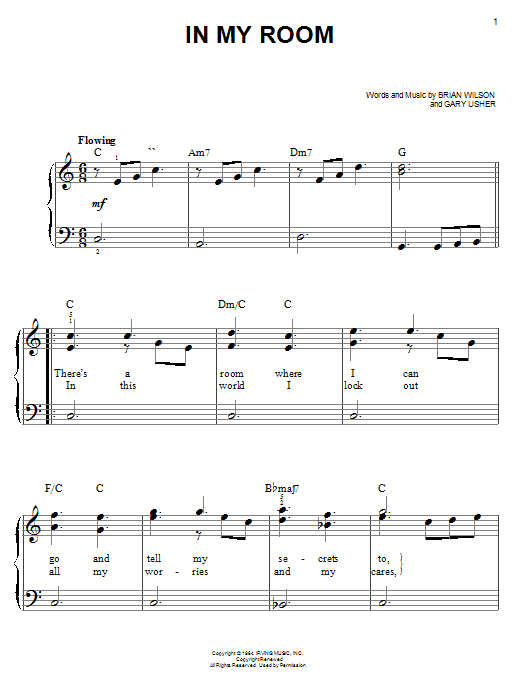 Produktgalerie: Seite 1 von 1 In My Room, The Beach Boys, Klavier