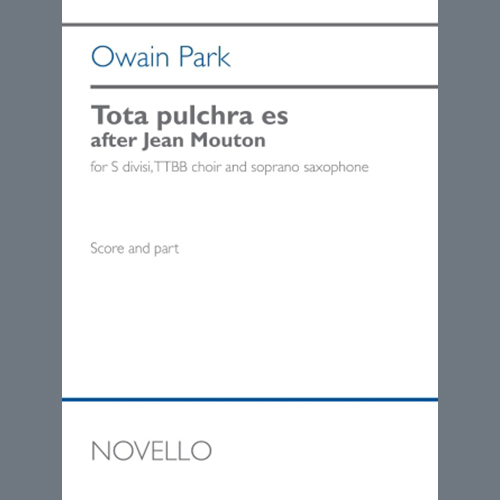 cover: Tota pulchra es (after Jean Mouton), Owain Park