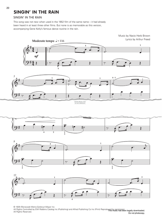 Product picture to: Singin' In The Rain (from 'Singin' In The Rain')