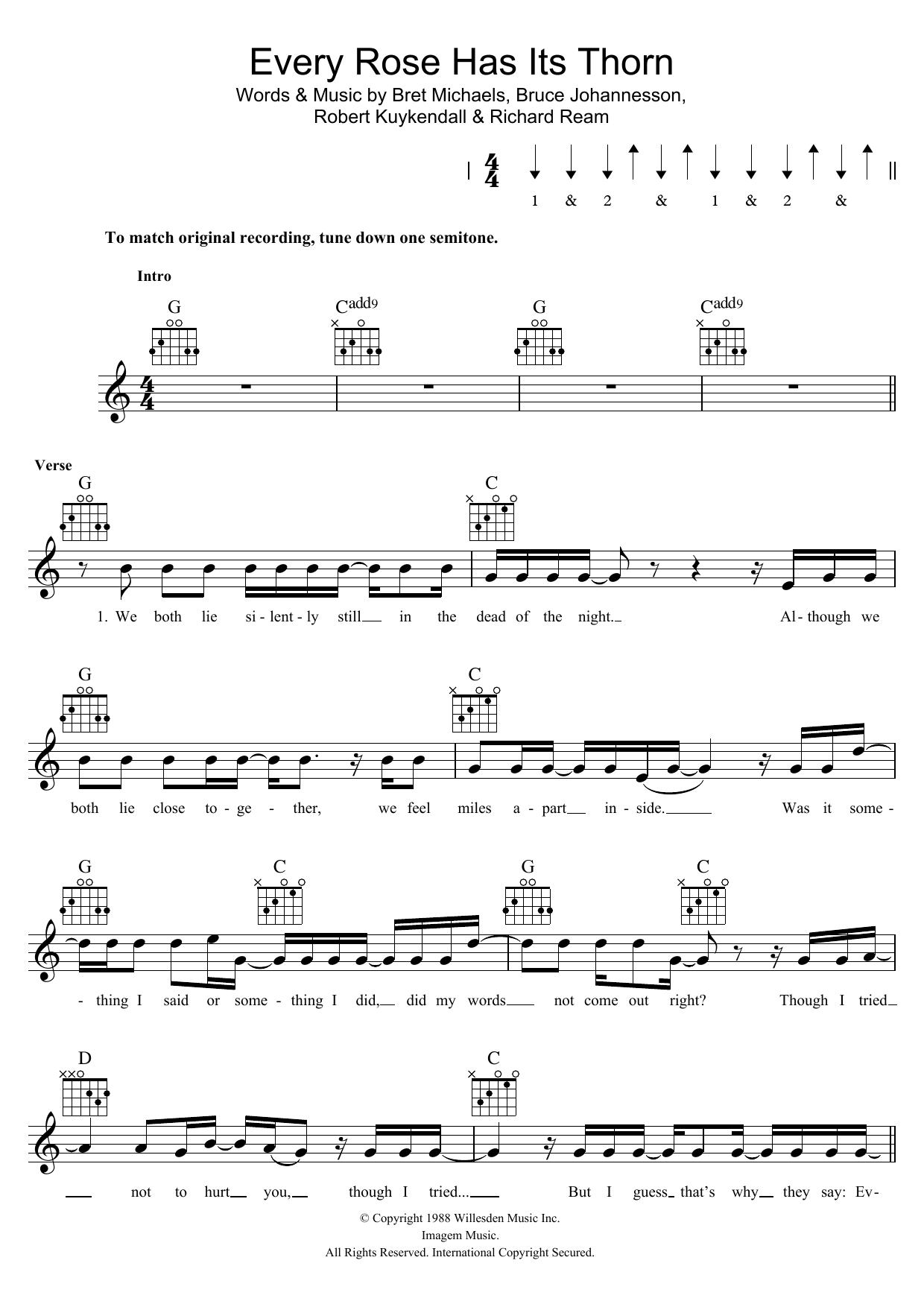 Produktgalerie: Seite 1 von 1 Every Rose Has Its Thorn, Poison, Melodieinstrument
