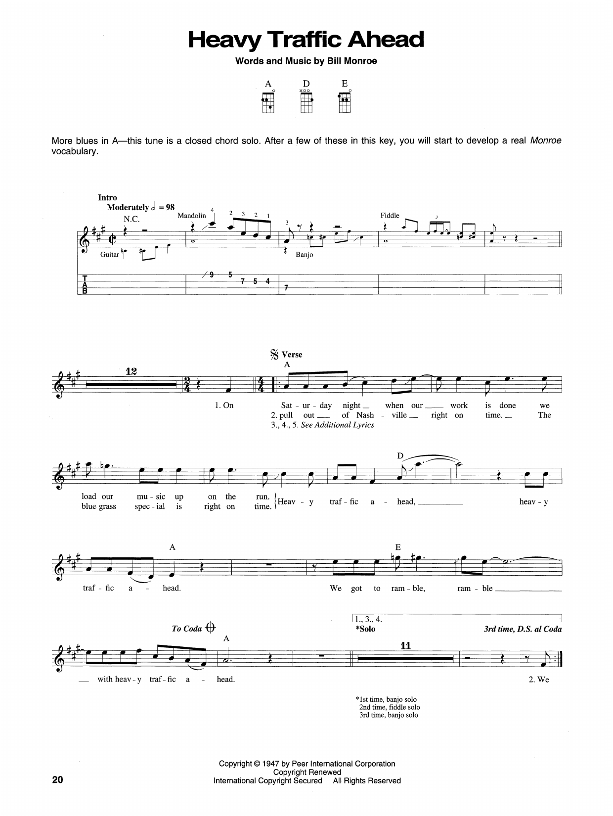 Produktgalerie: Seite 1 von 1 Heavy Traffic Ahead, Bill Monroe