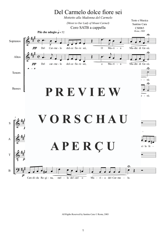 Product gallery: Page 2 of 8 Del Carmelo dolce fiore sei - Motette, , Mixed Choir A Cappella