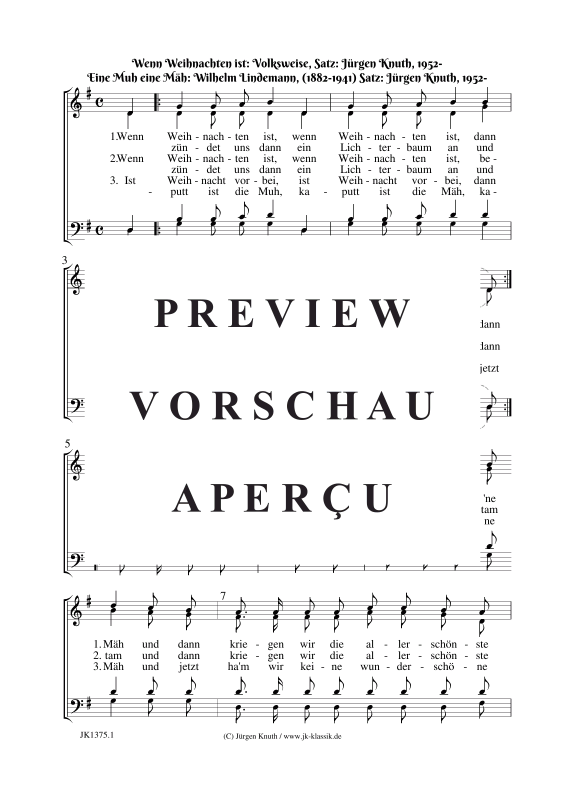 Product gallery: Page 2 of 3 Wenn Weihnachten ist (Eine Muh, eine Mäh) , , (mixed choir)